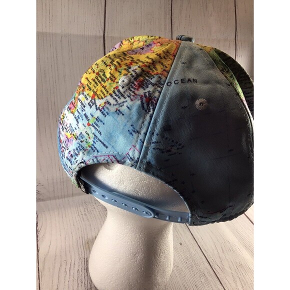 Wuke Brand World Map SnapBack Adjustable Hat - Picture 4 of 10
